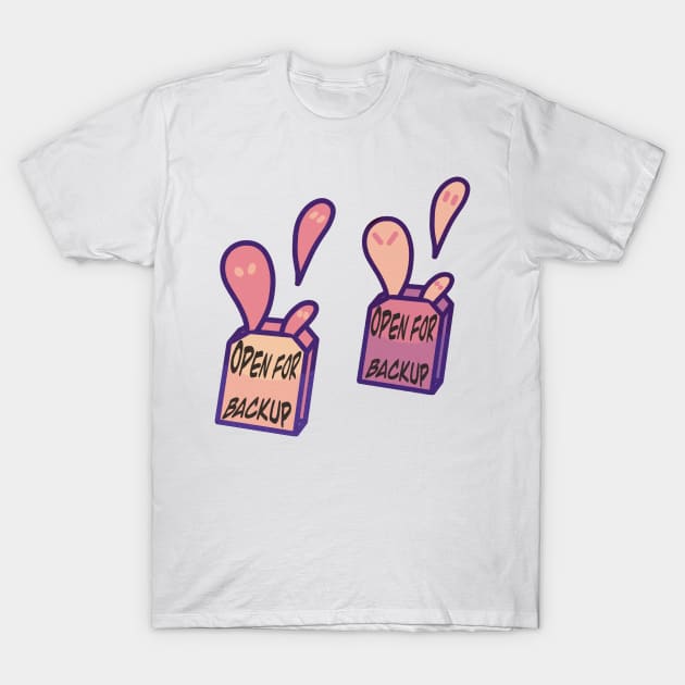 Ghost Backup T-Shirt by SugarSaltSpice